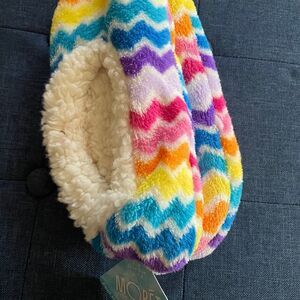 Jacques Moret Fuzzy Babba Slipper Socks Slippers House Shoes S/M